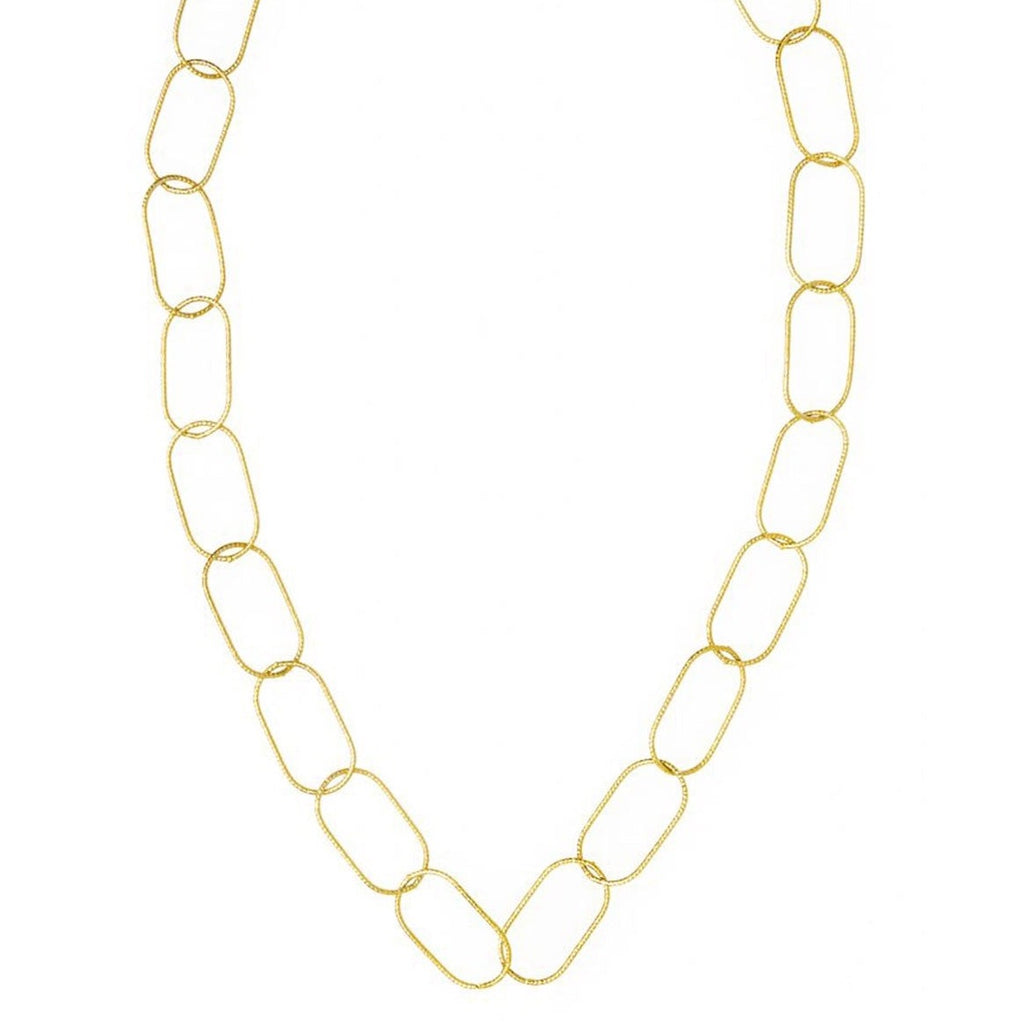 HERMINA ATHENS - CHAIN COLLECTION - OVAL STATEMENT CHAIN - GOLD - 3 LE ...